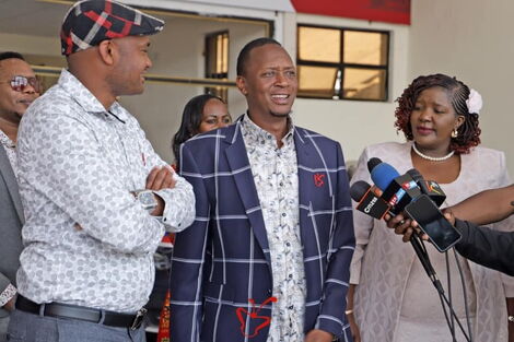 Michael Njogo Gitonga, President Uhuru Kenyatta's lookalike, receiving a vehicle on Friday, September 4