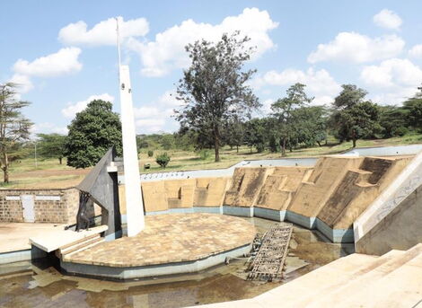 A dilapidated historical monument at Uhuru Gardens, Nairobi.