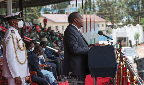 President Uhuru Kenyatta address at Gusii Stadium, Kisii County on October 20, 2020.