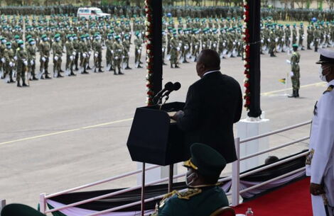 President Uhuru Kenyatta speaking on Saturday, April 24, 2021.