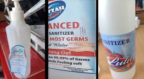 More fake brands of sanitizers nabbed by KEBS on Thursday, March 19, 2020