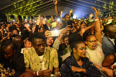 Kenyans having fun in a past concert