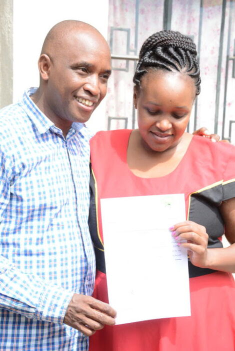 An undated image of Gilgil MP Martha Wangari and her estranged husband Peter Karanja.