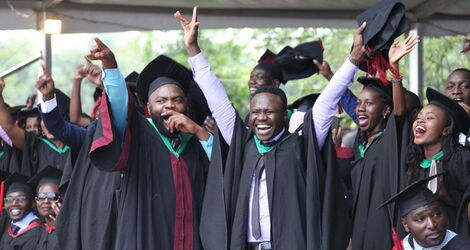 UoN graduates during a graduation ceremony at the institution in July 2019.