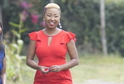 Kenyan musician Vivian at the set of a music video