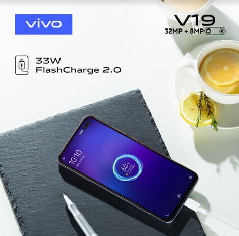 the V19 super-charged capacity 4500mAh battery provides long-lasting durability