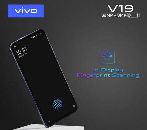 vivo V19 has in-Display fingerprint scanning technology 