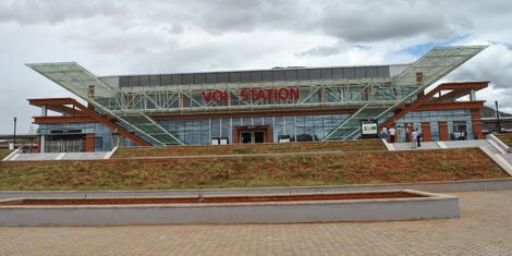 An image of the Voi Railway station.