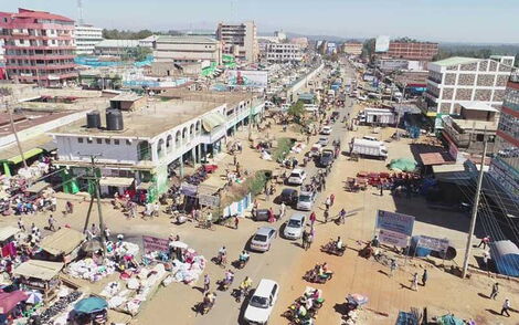 An aerial view of Bungoma town.