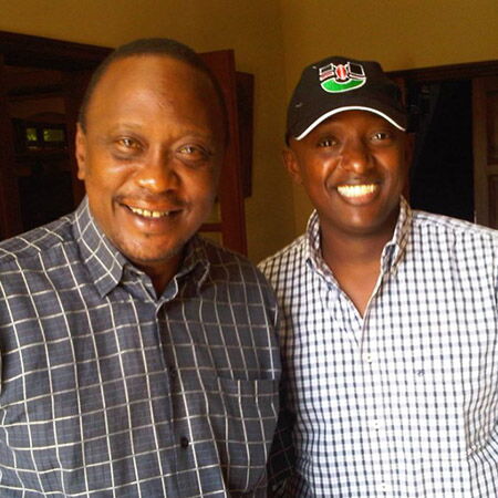 President Uhuru Kenyatta with State House Director of Political and Intergovernmental Affairs Dr Machel Waikenda