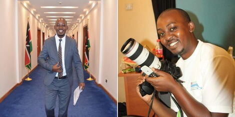  Public Relations and Media and Communications Officer Kelvin Mutwiwa poses for a photo at the Machakos White House. 
