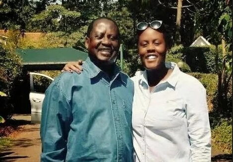 An undated photo of ODM party leader Raila Odinga and his daughter Winnie Odinga. 