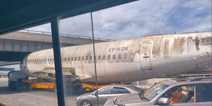 Jet Stuck Under Mombasa Road Overpass Disrupts Traffic Flow