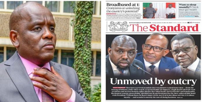 Itumbi Blasts Standard Media for Headline on Duale and Murkomen