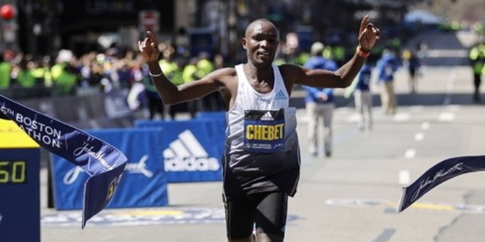 Evans Chebet Wins Boston Marathon, Conducts Interview in Swahili