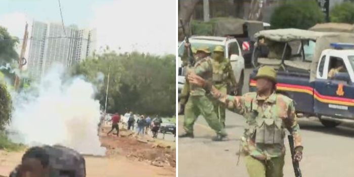 Chaos as Police Lob Teargas at Protesters in Nairobi CBD