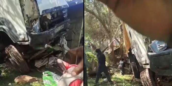 Panic in Kiserian as Three Trapped Under Truck in Road Accident