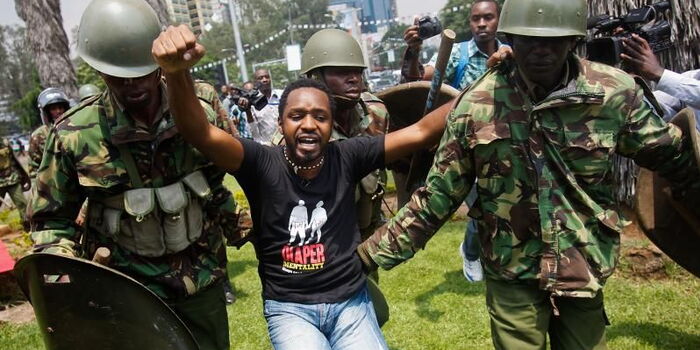 Image result for boniface mwangi arrest at Gilgil story