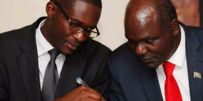 Image result for Chebukati and Chiloba smiling