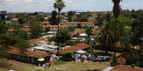 An aerial view of Kaloleni Estate in Nairobi.