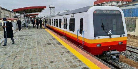 An undated photo of a commuter train in Nairobi