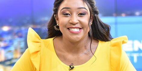 Betty Kyallo at the K24 studios on May 30, 2020. She announced her departure after reading the late night news.