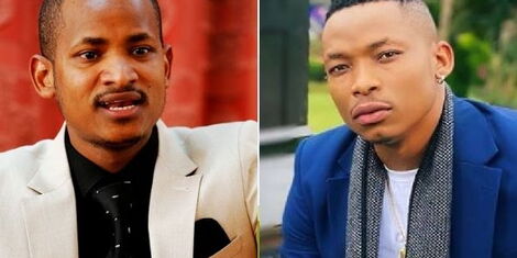 A collage of Embakasi East MP Babu Owino and mucisian Otile Brown