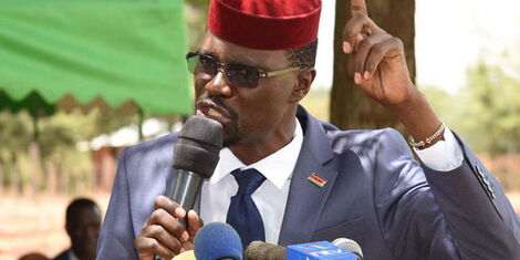 Kimilili MP Didmus Barasa during a fundraiser in aid of Kimoson Africa Inland Church in Kapsaret Constituency of Uasin Gishu County on March 3, 2019.