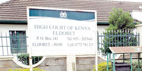 A signpost next to Eldoret Courts.