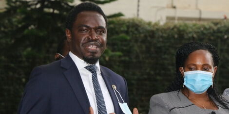 Law Society of Kenya (LSK) President Nelson Havi addresses the media on Monday, June 8, 2020