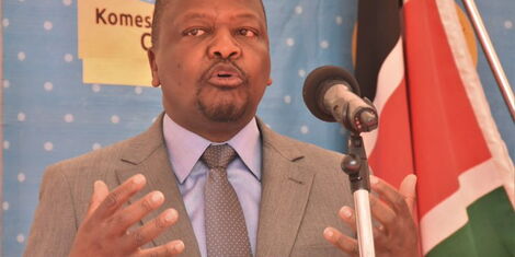 Health Cabinet Secretary Mutahi Addressing the media from Kericho on August 10, 2020.