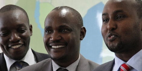 ODM MPs: From left: Simba Arati (Dagoretti North), John Mbadi (Suba East) and Junet Mohamed (Suna East)