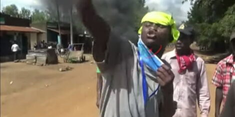 An image of Malaba protests