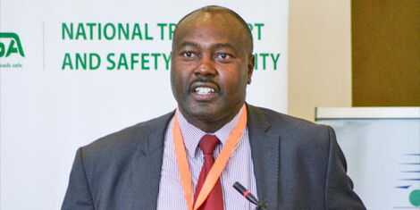 NTSA Director General George Njao giving an address.