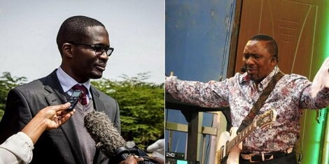 A collage of Director General of the Communications Authority of Kenya Ezra Chiloba (left) and Pastor James Ng'ang'a (right) dated December 4, 2021