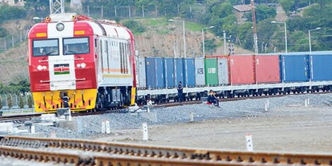 An SGR Cargo train on the move