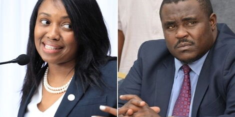 Senators Susan Kihika (Left) and Cleophas Malala.