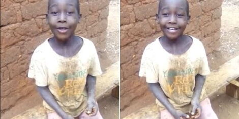 The young boy whose song went viral on Facebook on July 8, 2020.