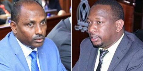 Treasury CS Ukur Yattani (left) and Nairobi Governor Mike Sonko