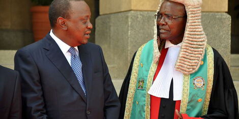 President Uhuru Kenyatta and Chief Justice David Maraga