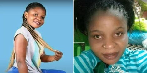Side by side photos of Stella Nafula who passed away while working in Saudi Arabia.