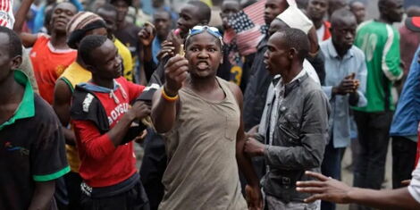 Kenyans pictured during a past riot