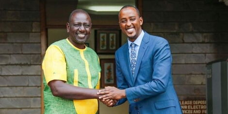 Deputy President William Ruto together with Hussein Mohamed at his official residence in Karen, Nairobi County on January 24, 2021.