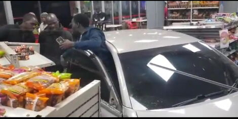 Driver Crashes New Car Into Supermarket In Night Accident Kenyans Co Ke