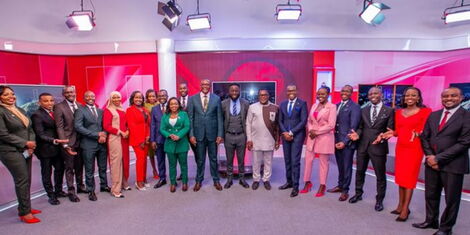 From left to right: Jeff Koinange, Dennis Okari, Joseph Warungu.