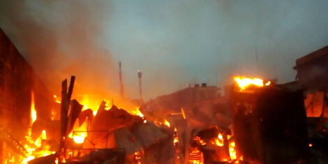 Dawn Fire Razes Down Mlolongo Market (PHOTOS) - Kenyans.co.ke