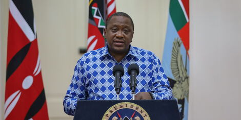 President Uhuru Kenyatta addressing the nation regarding new measures by the government