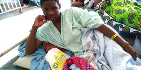 Image result for 20 yr old woman gives birth at uhuru park