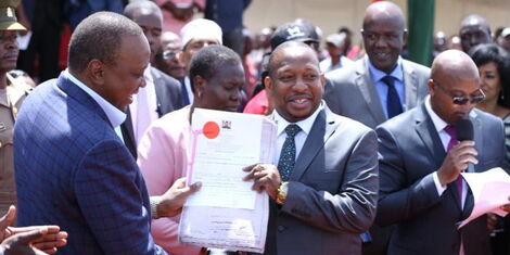 Image result for uhuru issuing title deeds