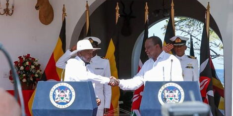 Image result for uhuru gives museveni land